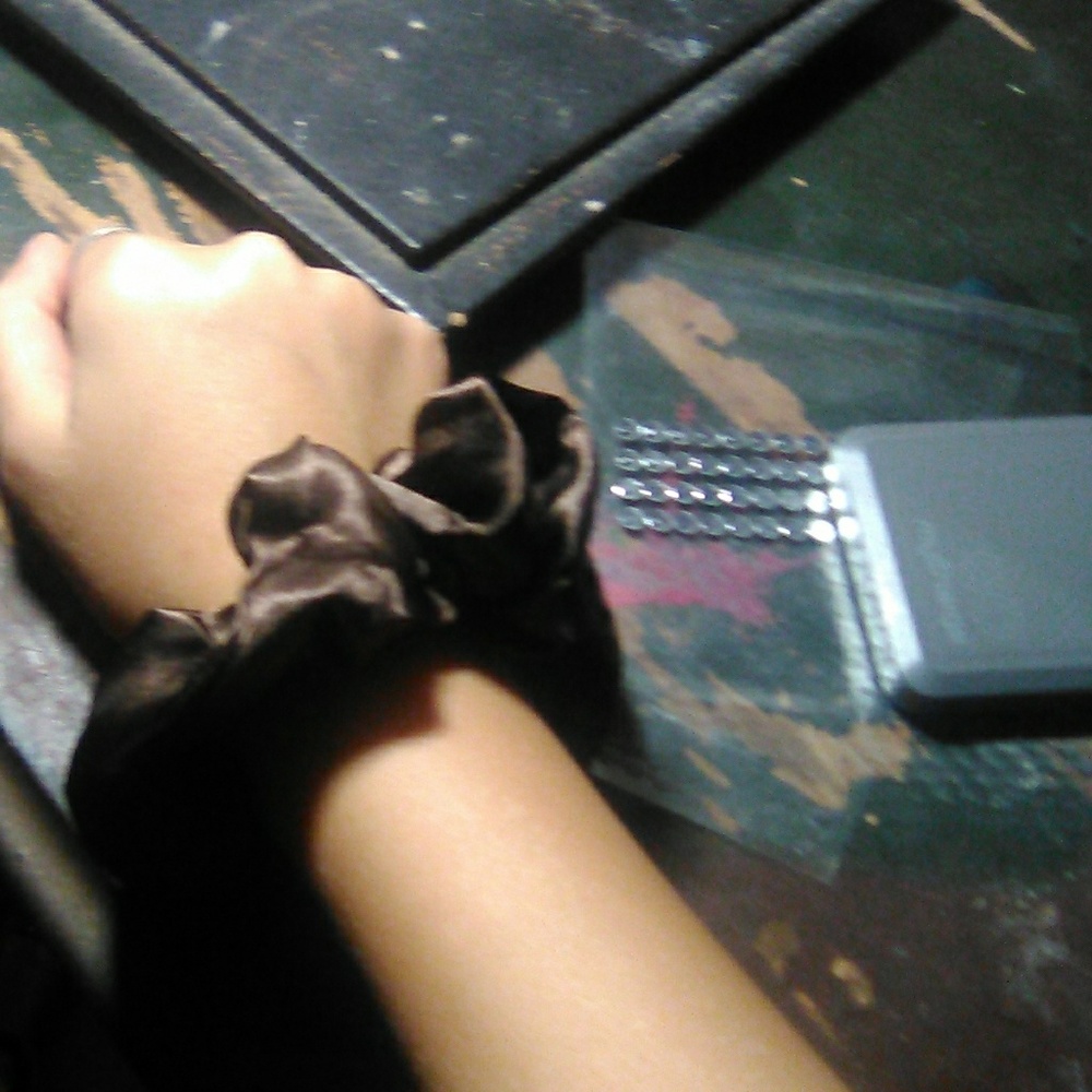 Dark brown scrunchie